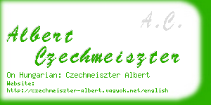 albert czechmeiszter business card